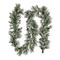 HGTV Home Collection Pre-Lit Black Tie Needle &#x26; Cedar Garland , Green, with Warm White LED Lights, Battery Powered, 9 ft